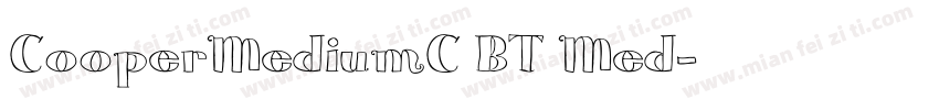 CooperMediumC BT Med字体转换